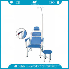 AG-TC002 bleu hôpital en acier inoxydable injection de haute qualité transfusion chaise